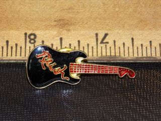 Vintage Rush Guitar Shaped Metal Hat/lapel/jacket Pin,  Old Stock
