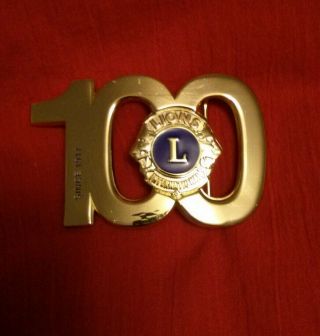 Lions Club International Buckle 100 Years