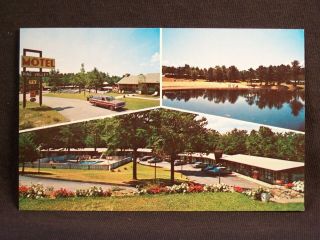 Nh Manchester Pine Valley Motel Vintage Postcard