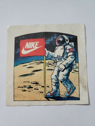Vintage Nike Sticker Man On The Moon RARE 2