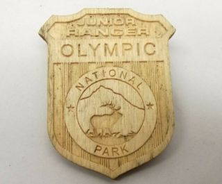 Olympic National Park - National Park Junior Ranger Wooden Badge Vtg Washington