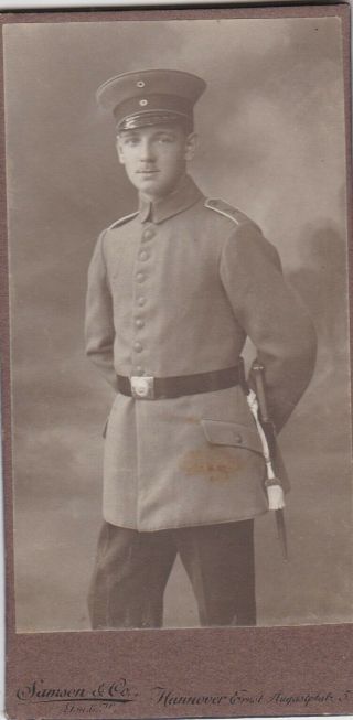 Old Vintage Photo Military Soldier Uniform Hannover Pv73