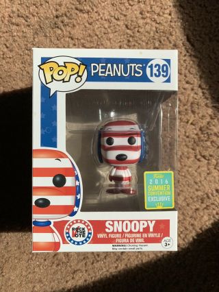 Snoopy Rock The Vote Funko Convention Exclusive - Slight Wear Shown In Photos
