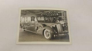 Rare Real Photo 1937 Detroit Michigan Fire Department Ambulance Meteor Cadillac