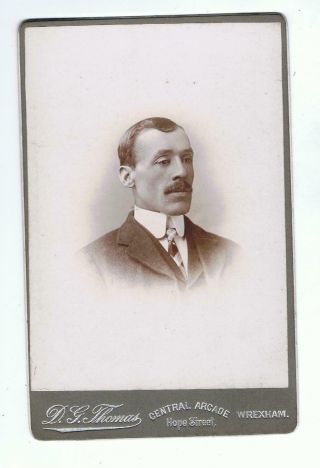 Cabinet Card Of A Man By D.  G.  Thomas,  Wrexham