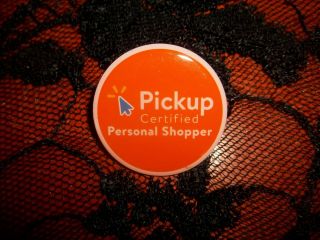 Rare Htf Walmart Associate Ogp Pick Up Certified Personal Shopper Pin Pinback