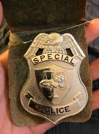 Vintage Obsolete Police Badge “ Special Police “ Eagle & Lion “