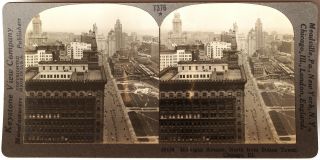 Keystone Stereoview Michigan Avenue,  Chicago,  Il From 1930’s T400 Set Version B