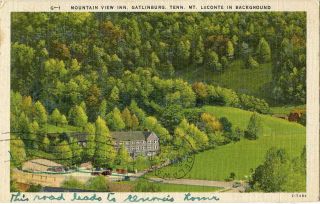 Tennessee Gatlinburg Mountain View Hotel Postcard 15203