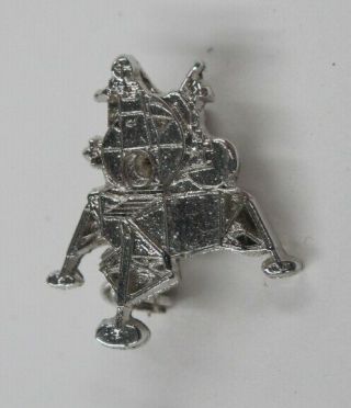Vintage Nasa Apollo Lunar Lander Module Lem Lapel Pin Silver Rare