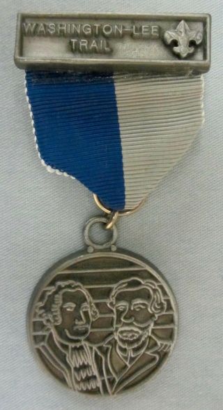 Washington & Lee Trail Medal Boy Scout Oa Vtg Bsa Pin Award Badge Virginia