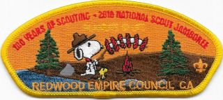 Redwood Empire Council Snoopy Yel 2010 National Jamboree Csp Jsp Boy Scouts Bsa
