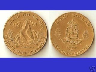 Hawaii 1975 Maui Chamber Of Commerce $1 Medal Token
