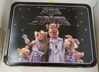 1977 The Muppet Show Presents Pigs In Space,  Metal Lunch Box - Vintage