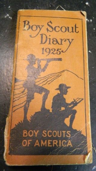 Antique 1925 Boy Scout Pocket Diary 5.  13 " X 2.  57 "