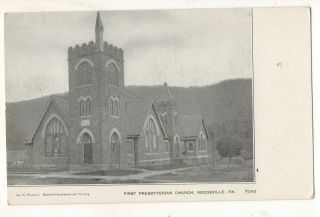 Presbyterian Church Reedsville Pa Vintage Mifflin County Pennsylvania Postcard 3