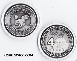 Apollo 11 - Flown To The Moon 40th Anniversary Medallion Contains Flown Metal