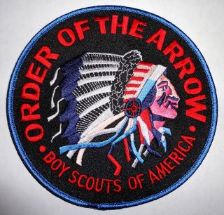 Order Of The Arrow Blue/black 6 " Oa Jacket Patch - Boy Scouts Of America