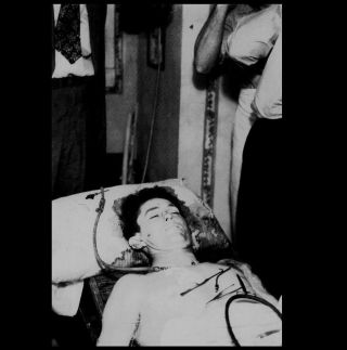 Clyde Barrow Morgue Photo Bonnie & Clyde Gang,  Gangster Shot Dead By Posse 1934