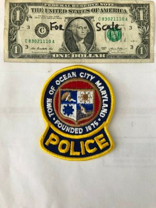 Ocean City Maryland Police Patch Un - Sewn Great Shape