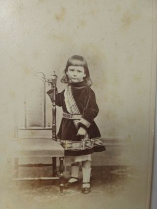 Antique Cdv Photo Adorable Victorian Boy Dress & Bloomers C1870s Bullock Bros