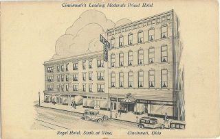 Cincinnati,  Oh: 1920: View Of The Regal Hotel At Sixith And Vine Streets