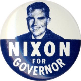 Scarce 1962 Richard Nixon For Governor California Button (2020)