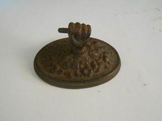 Vintage Antique Whimsical Thumbs Up Victorian Era Cast Iron Paper Weight