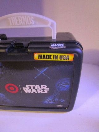 Star Wars Black Plastic Lunch Box Stormtrooper BB - 8 Chewbacca Light Sabers 2