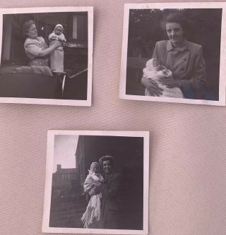 3 Vintage Old Photos People Fashion Yorkshire Baby Girl Pram Old Lady 1950s