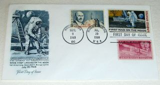 Apollo 11 1969 First Day Cover Samples & Lem,  Astronaut Art,  Goddard Wrights