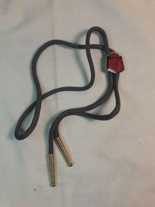Gold Tone Ford Tractor Bolo Tie W/ Rope & Gold Tips A - 1