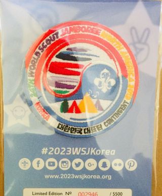 24th 2019 World Scout Jamboree Official Wsj Korea Del Contingent Patch
