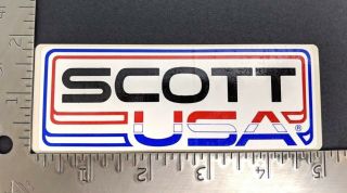 Vintage Scott Usa Ski Sticker Decal 80s Skiing,  Red White And Blue