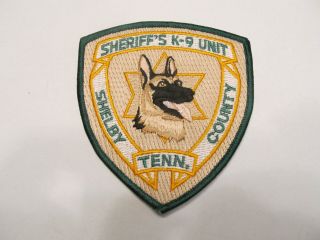 Tennessee Shelby Co Sheriff K - 9 Unit Patch