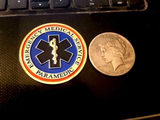 Rare Large Paramedic Prayer Challenge Coin Limited Edition Medical Services