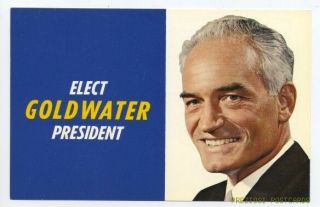 Elect Barry Goldwater President - Official 1964 Campaign Postcard