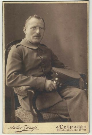Cabinet Card Of A German Officer Leipzig 1890 