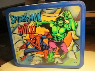 1980 Lunch Box Spiderman & The Hulk,  Captain America
