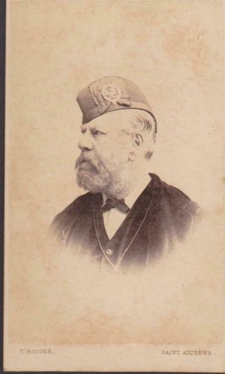 Cdv Colonel Wilkie Scottish Regiment By Rodgers Of St Andrews C 1880
