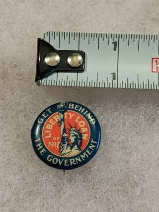 1917 Wwi Pin Liberty Loan Button Pin Statue Of Liberty Button Pin Back Vtg