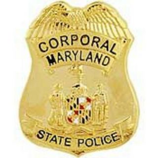 Maryland State Police Corporal Officer Lapel Badge Pin