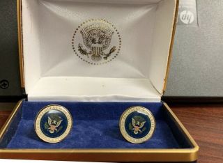 Presidential Bill Clinton Cufflinks - Color Seal