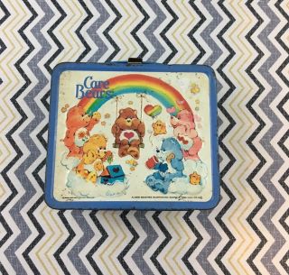 Vintage 1983 American Greetings Care Bears Lunchbox W/ Thermos