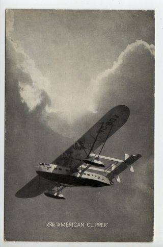 Scarce 1930s " The American Clipper ",  Pan - American Airways Plane