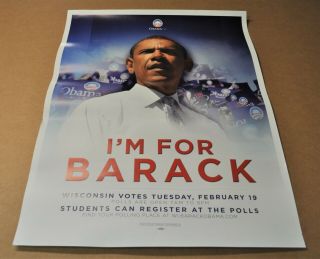 Vintage 2008 President Barack H.  Obama Political Campaign Poster I 