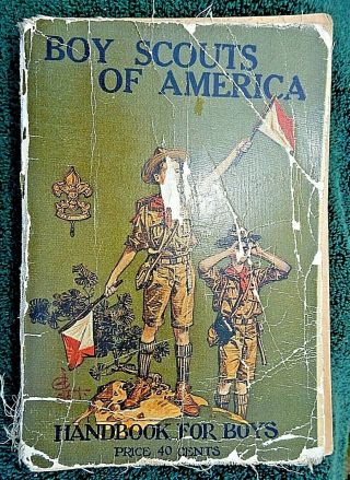 Boy Scouts Of America Handbook For Boys,  1st Ed,  33rd Ptg,  1925,  Softcover,