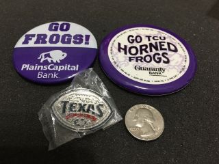 Tcu Horned Frogs – College Athletic Pinback Buttons – Sports Team Pins Badges