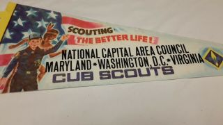 Vintage Boy Scouts National Capitol Area Council D.  C.  Maryland Virgina Pennant