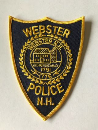 Webster Old Meeting House Hampshire Nh Police Patch